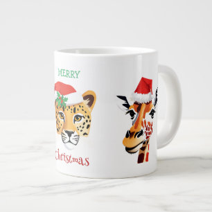 Grappige wilde Safari dieren Kerstmis kostuum Extra Grote Beker