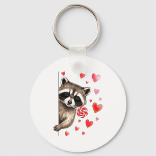 Grappige Wilde Wasbeer Valentijnsdag Sarcastische Sleutelhanger