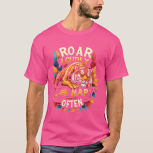 Grappige Wildlife Sleeping Tiger Zoo Keeper T-shirt