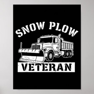 Grappige Winterdienst Sneeuwschuiver Veteraan Gepe Poster