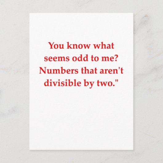 grappige wiskunde briefkaart (Voorkant)