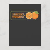 Grappige Wiskunde Docent Tangerine Wiskunde Pun Briefkaart (Voorkant)
