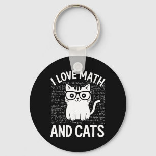 Grappige wiskunde en kattenkleding voor leraren st sleutelhanger
