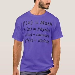 grappige wiskunde fysica chemie en biologie afgele t-shirt