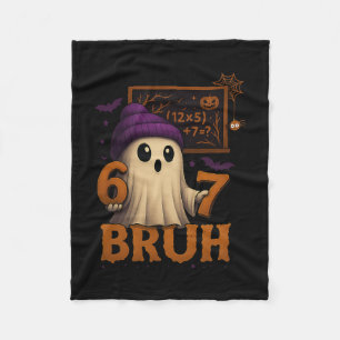Grappige Wiskunde Geest 67 Bruh Halloween Meme Ler Fleece Deken