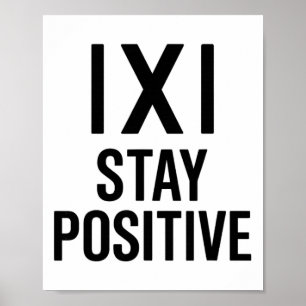 Grappige Wiskunde Grap Positieve Humor Spreuk Blij Poster