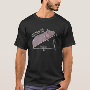 Grappige Wiskunde Hippotenuis Nijlpaard Hypotenusa T-shirt