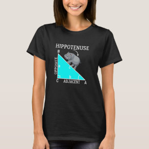 Grappige Wiskunde Hippotenuse Hippo Hypotenuse T-shirt
