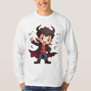 Grappige Wiskunde Leraar Cartoon – Duivelse Opvoed T-shirt