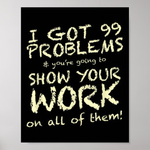 Grappige Wiskunde Leraar Gezegde Quote Phrase Grap Poster