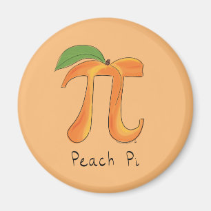Grappige wiskunde perzik Pi-symbool Magneet
