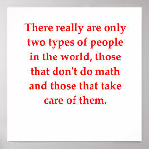 grappige wiskunde poster