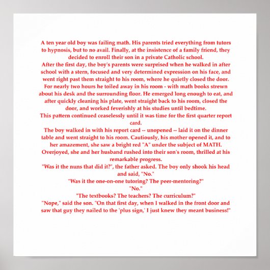 grappige wiskunde poster (Voorkant)