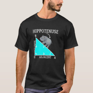 Grappige Wiskunde Schuine Zijde Nijlpaard Hypotenu T-shirt