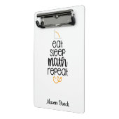 Grappige wiskunde student gepersonaliseerde school mini klembord (Angled2)