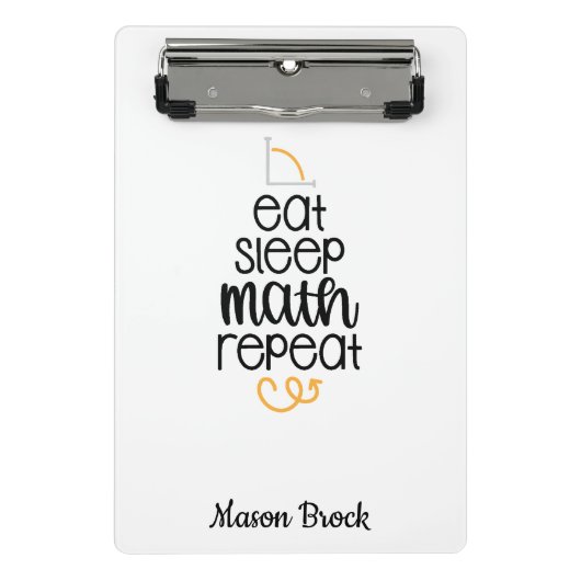 Grappige wiskunde student gepersonaliseerde school mini klembord (Voorkant)