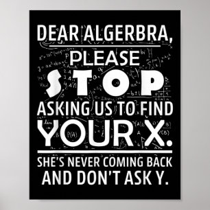 Grappige wiskunde voor wiskundeliefhebbers Nerd Ne Poster