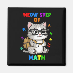 Grappige wiskundekat Tee – Meow-ster van wiskunde Magneet