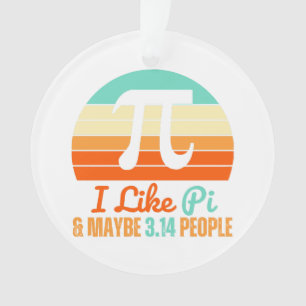 Grappige wiskundeleraar 14 maart Pi-dag Merch Ik v Ornament