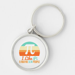 Grappige wiskundeleraar 14 maart Pi-dag Merch Ik v Sleutelhanger