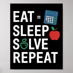Grappige wiskundeleraar Algebra Cl Terug naar scho Poster