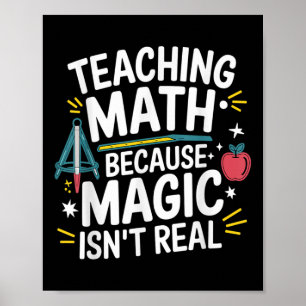 Grappige wiskundeleraar Algebra-liefhebber terug n Poster