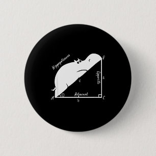 Grappige wiskundeleraar, grappige hypotenusa, meet ronde button 5,7 cm