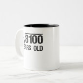 Grappige Wiskundeprobleem Vierkantswortel van 8100 Tweekleurige Koffiemok (Voorkant links)
