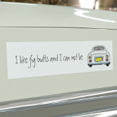 Grappige witte Figaro auto Bumpersticker