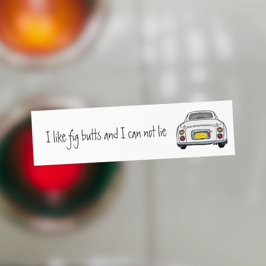 Grappige witte Figaro auto Bumpersticker