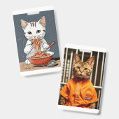 Grappige witte kat badge (Voor- en achterkant)