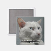 GRAPPIGE WITTE KAT Magnet Series Magneet (Voorkant / Achterkant)
