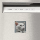GRAPPIGE WITTE KAT Magnet Series Magneet (Insitu (Vaatwasser))