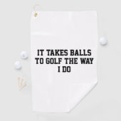 Grappige Witte Mannen Golf Golfhanddoek (Insitu)