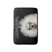 Grappige witte poedel Diarree Bad Mat (Voorkant Verticaal)