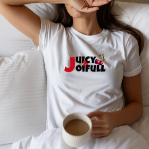 Grappige witte rode kersen vibe slogan moederdag Tri-Blend shirt