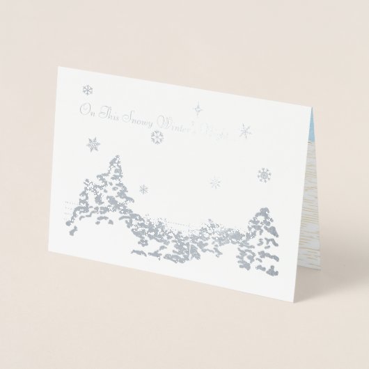 Grappige woestijn kerst folie kaarten (Voorkant)