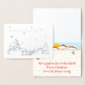 Grappige woestijn kerst folie kaarten (Display)