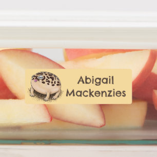 Grappige woestijnkikker cartoon gepersonaliseerd labels