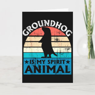 Grappige Woodchuck Groundhog Day Grond Hog Is Mijn Kaart