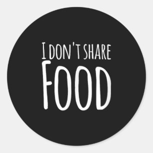 Grappige woorden: ik deel geen eten ronde sticker
