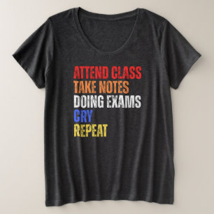  Grappige Woorden Studenten Gezegden Retro Grote Maat T-shirt