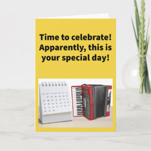 Grappige woordspeling accordeon voor mijn kalender kaart