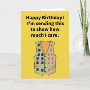 Grappige woordspeling Berry Vest Happy Birthday Kaart
