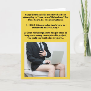 Grappige woordspeling Constipatient Happy Birthday Kaart