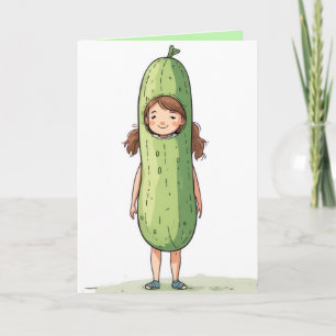Grappige woordspeling Pickel Girl Verjaardagskaart Kaart