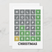 Grappige Wordle Kerstmis Feestdagenkaart (Voorkant / Achterkant)