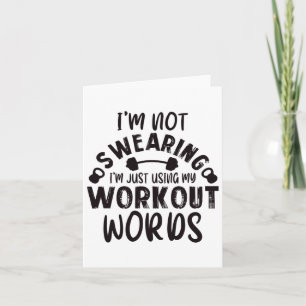 Grappige Workout Gym Quote Gewichtheffen Oefening  Kaart