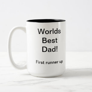 Grappige 'World's Best Dad'-Mok   2-Tone zwart en  Tweekleurige Koffiemok