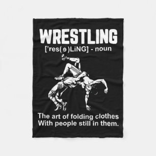 Grappige worstel definitie De kunst van het vouwen Fleece Deken